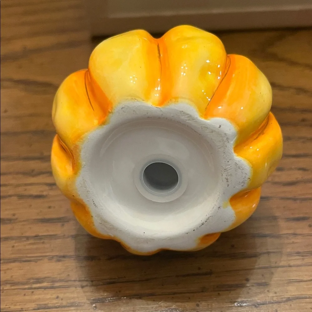 Blue Sky Clay Sunflower Pumpkin Salt‎ and Pepper Shakers, new